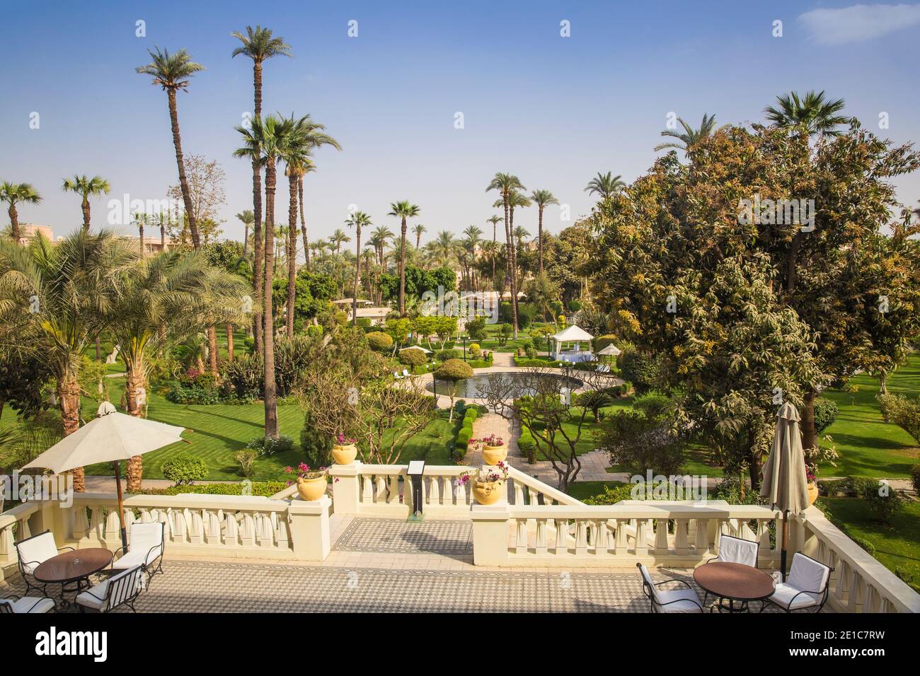 Egypt, Luxor, Garden at the The Winter Palace Hotel Stock Photo Alamy