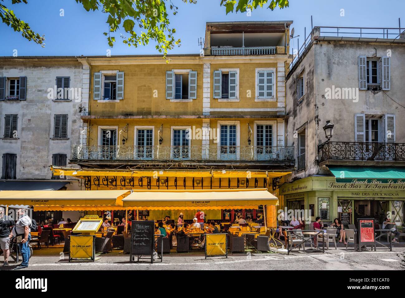 Arles France July 2015 : Cafe la Nuit in Arles, France Stock Photo