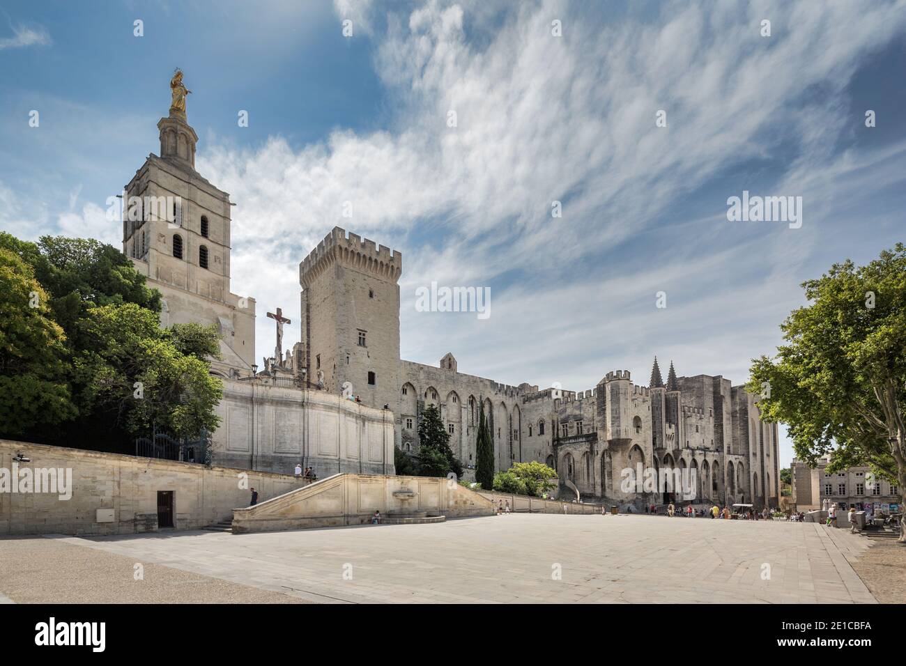 Avignon France July 13th 2015 : The Palais des Papes (Papal palace) in Avignon, Provence, France Stock Photo