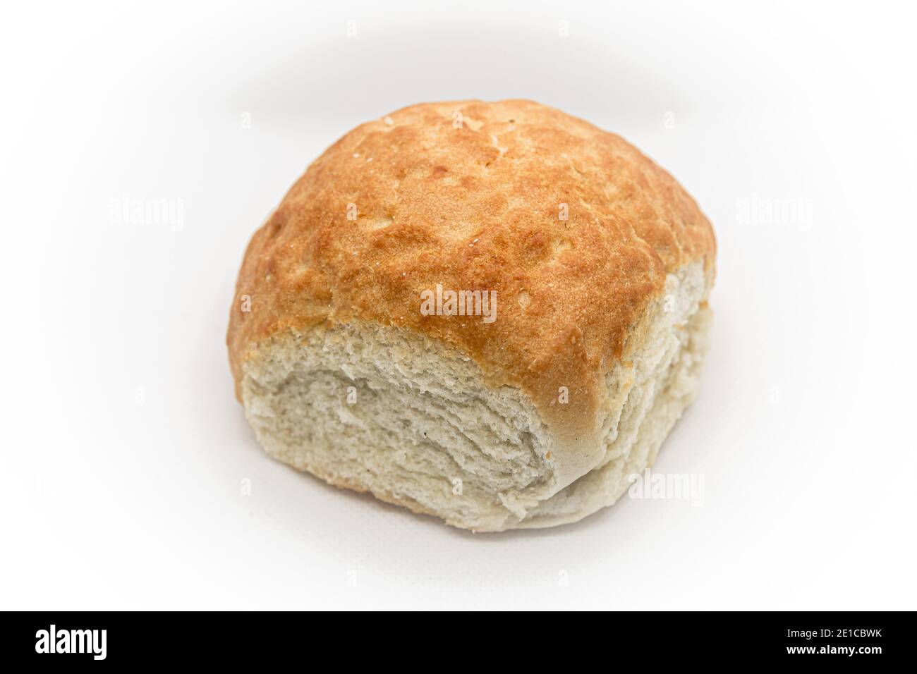 Tiger bread bun, white bread bap Stock Photo