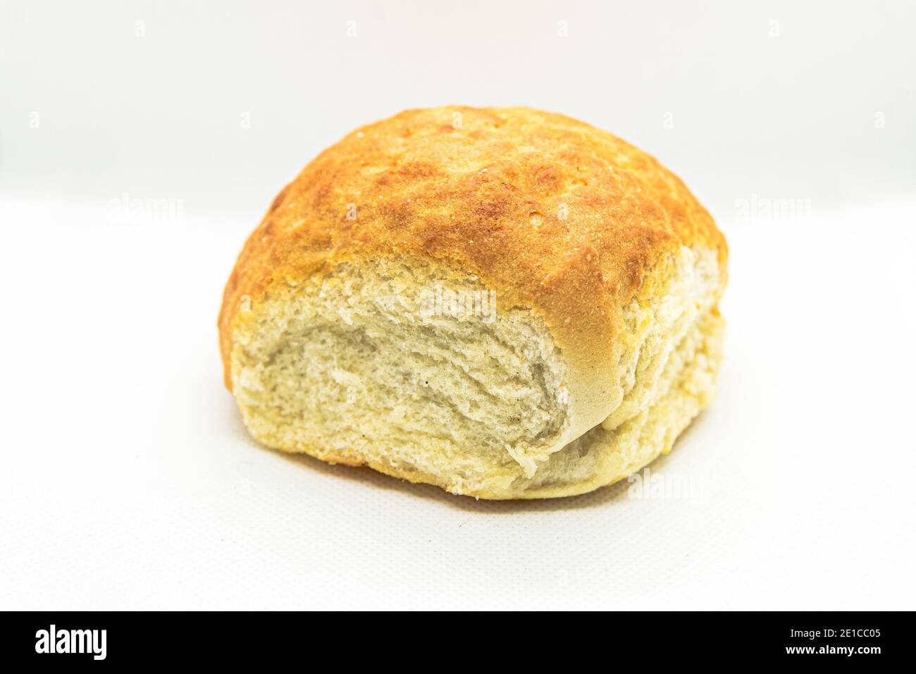 Tiger bread bun, white bread bap Stock Photo
