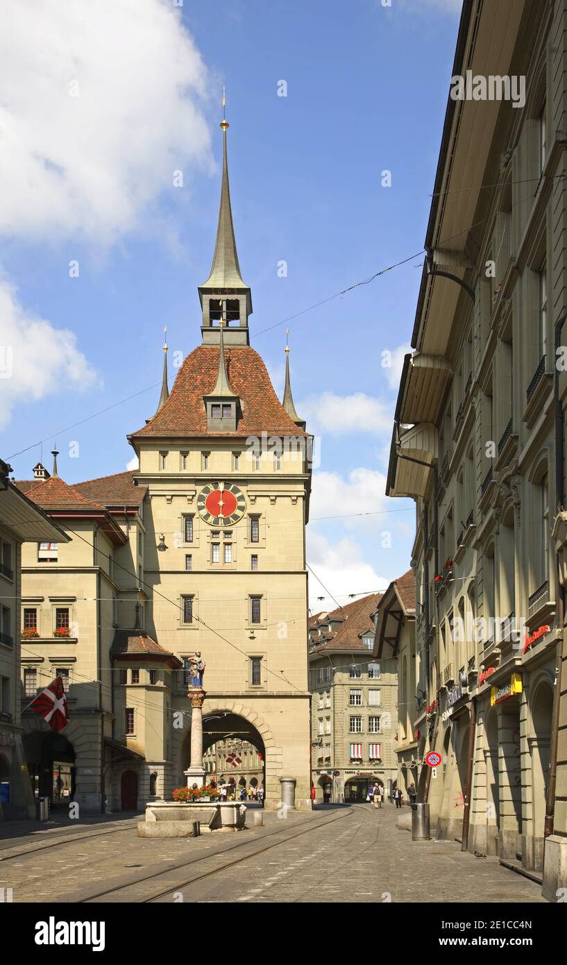 Kafigturm - Cage tower at Marktgasse street. Bern. Switzerland Stock ...