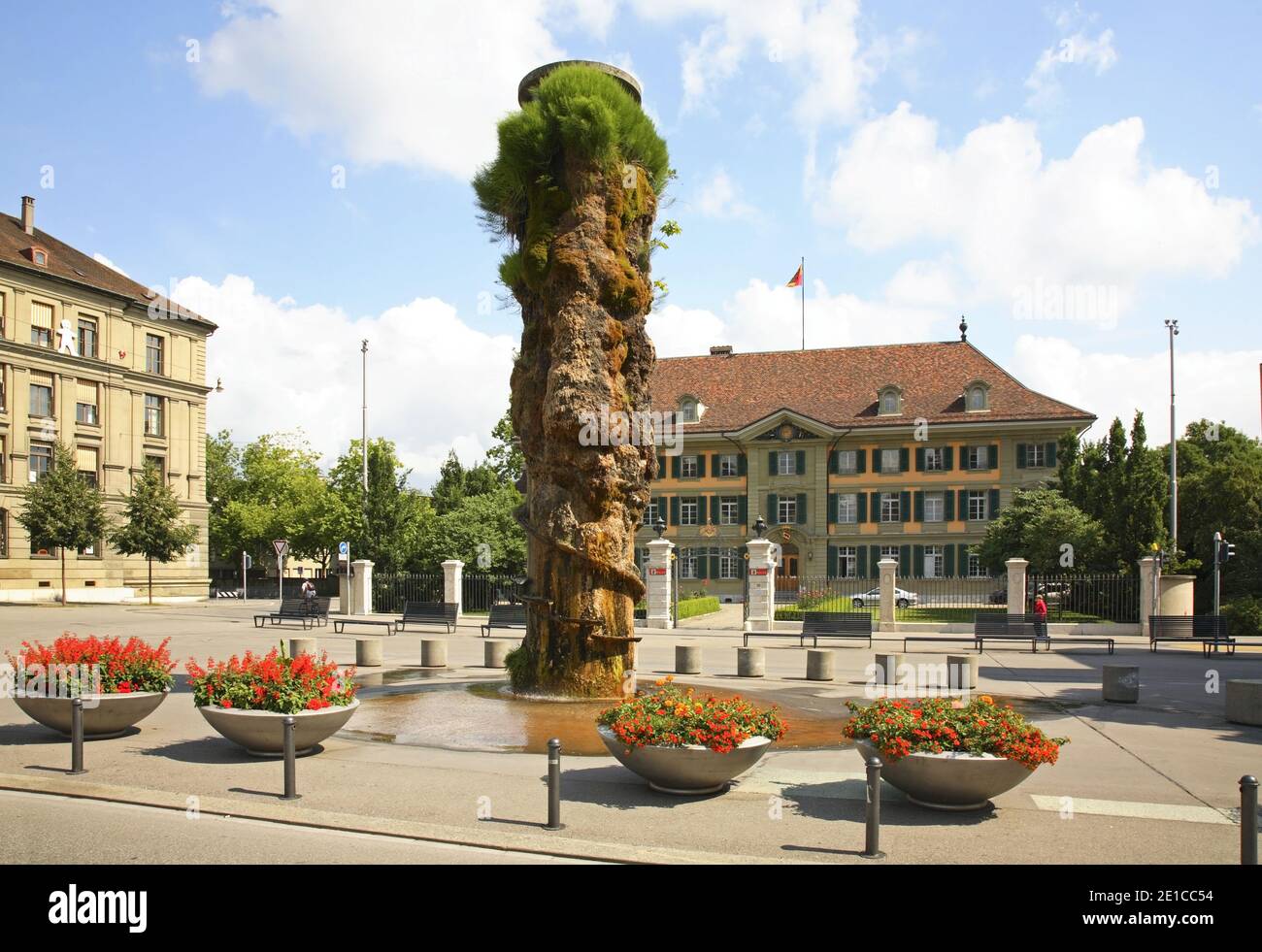 Meret Oppenheim fountain - Meret Oppenheim-Brunnen at Waisenhausplatz. Bern. Switzerland Stock Photo