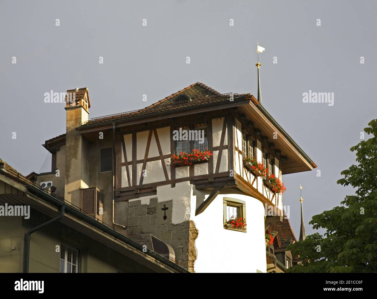 Dutch tower at Waisenhausplatz (Orphanage Plaza) in Bern. Switzerland Stock Photo