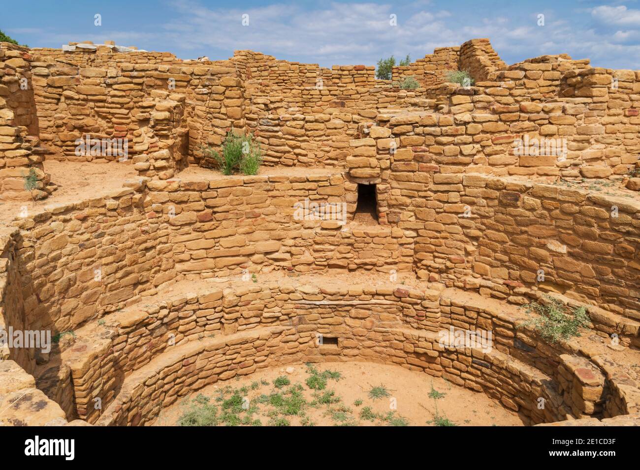 Detailed, above ground ruins of the Far View House at the Far View ...