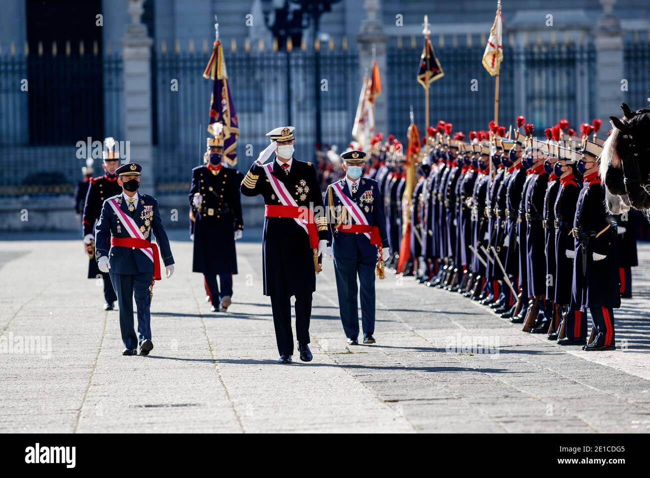 Madrid Spain 06 01 2021. The kings of Spain Felipe VI and