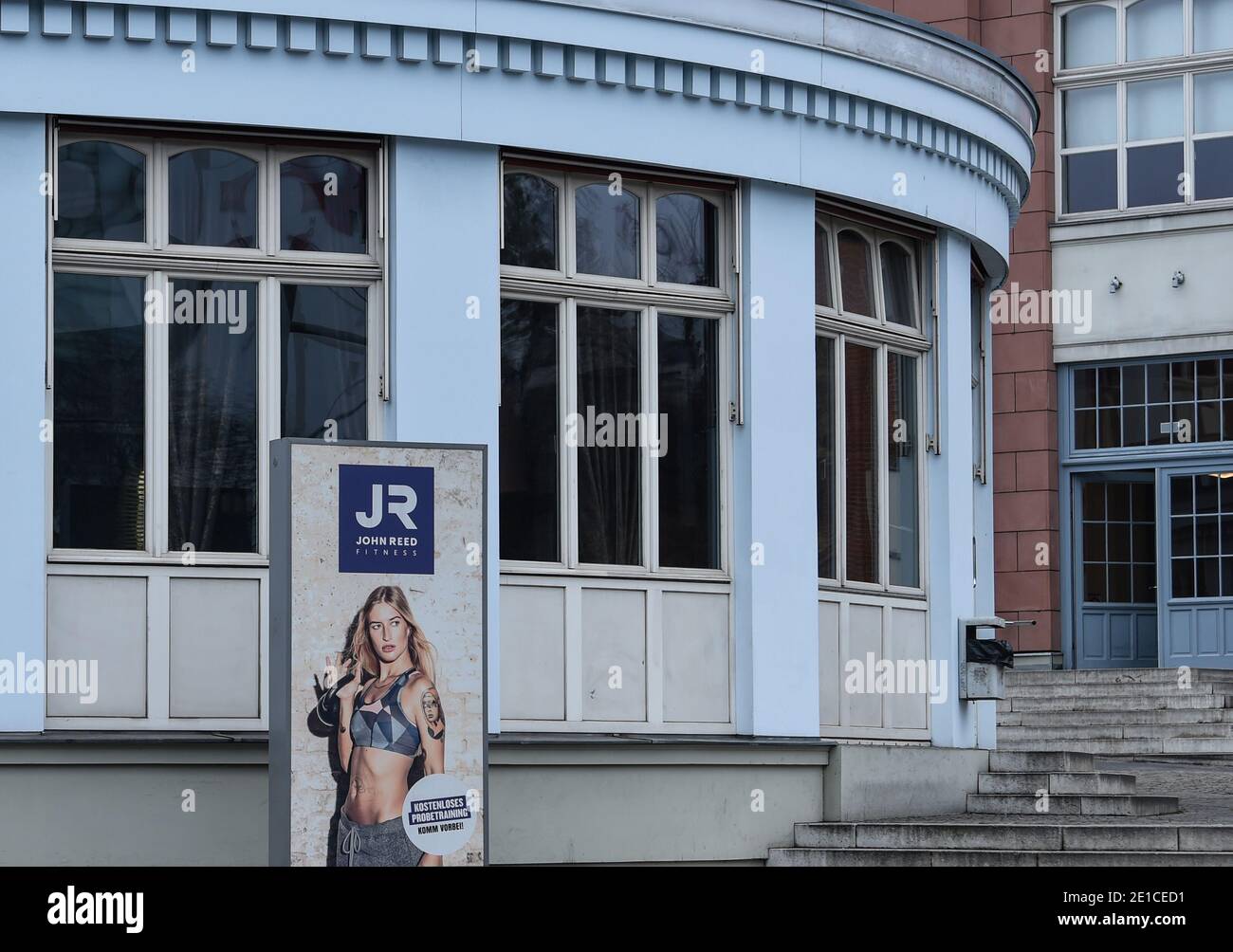 Berlin, Germany. 05th Jan, 2021. The logo of the fitness studio 