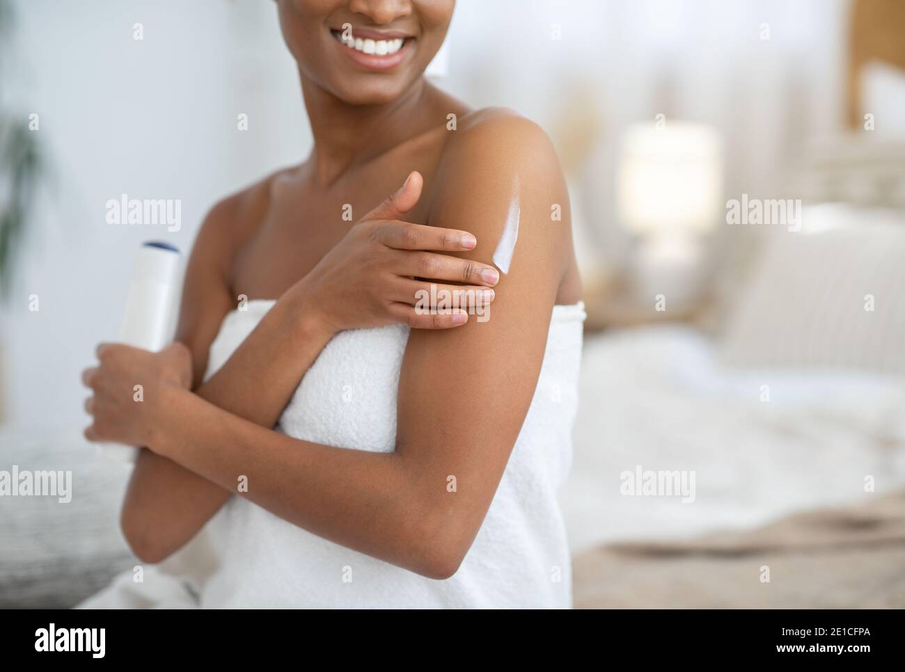 Taking care of yourself at home during covid-19 pandemic and means for moistening Stock Photo