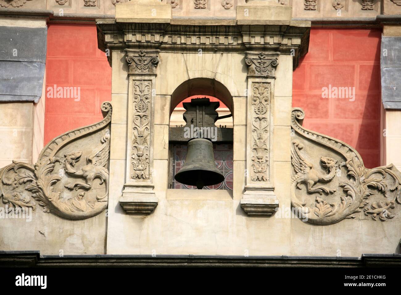 Calle de Alcalá is one of the longest and oldest streets starting at Puerta del Sol. Along the way there are lot of landmarks like Church of San José. Stock Photo