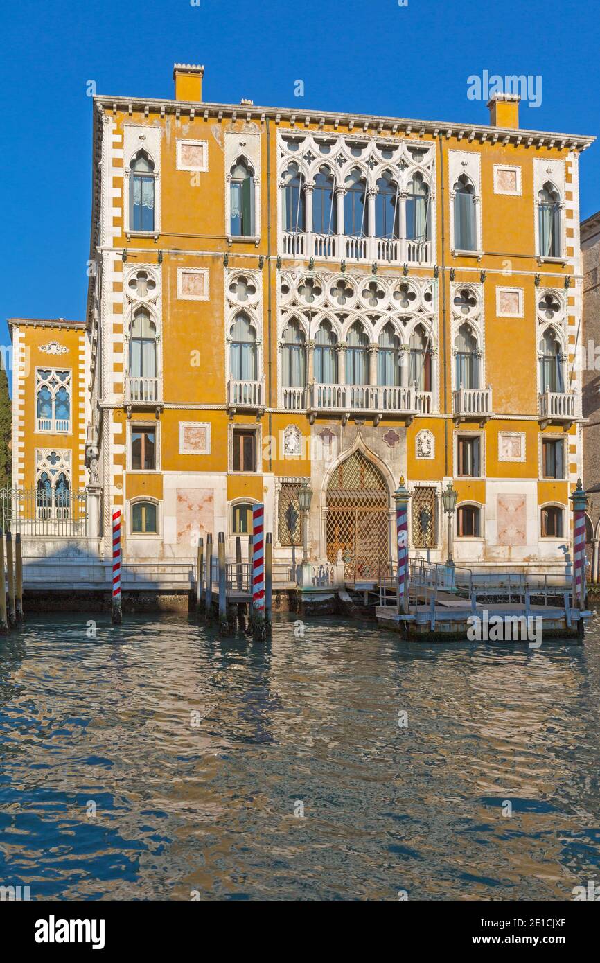 Venice, Italy January 11, 2017 Palace Cavalli Franchetti Academia