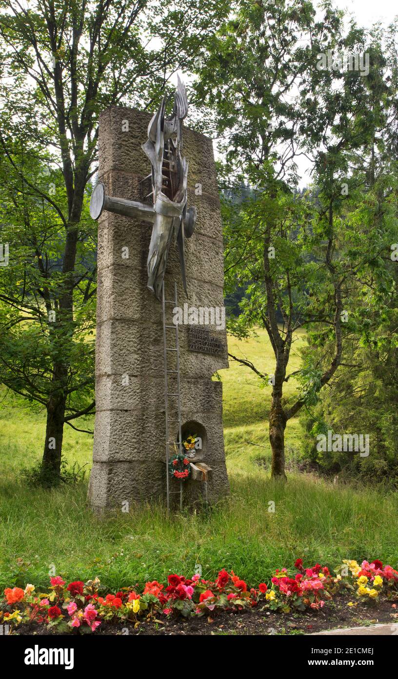 Monument to Victims of Nazi War Crimes in Kuznice near Zakopane. Poland Stock Photo