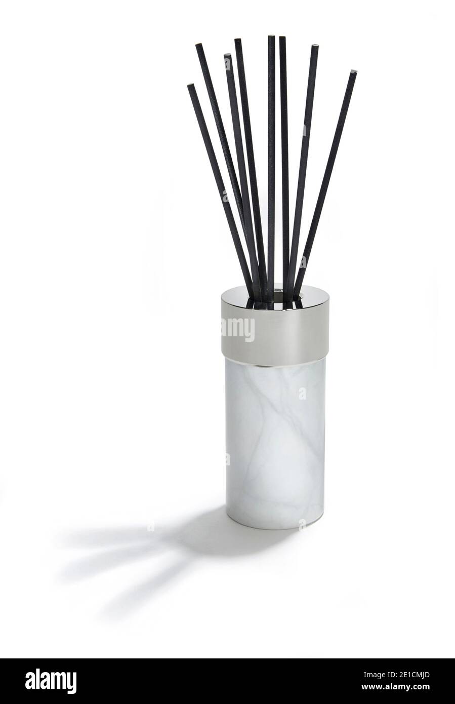 Alabaster and silver incense stick diffuser designed by Anna Rabinowicz