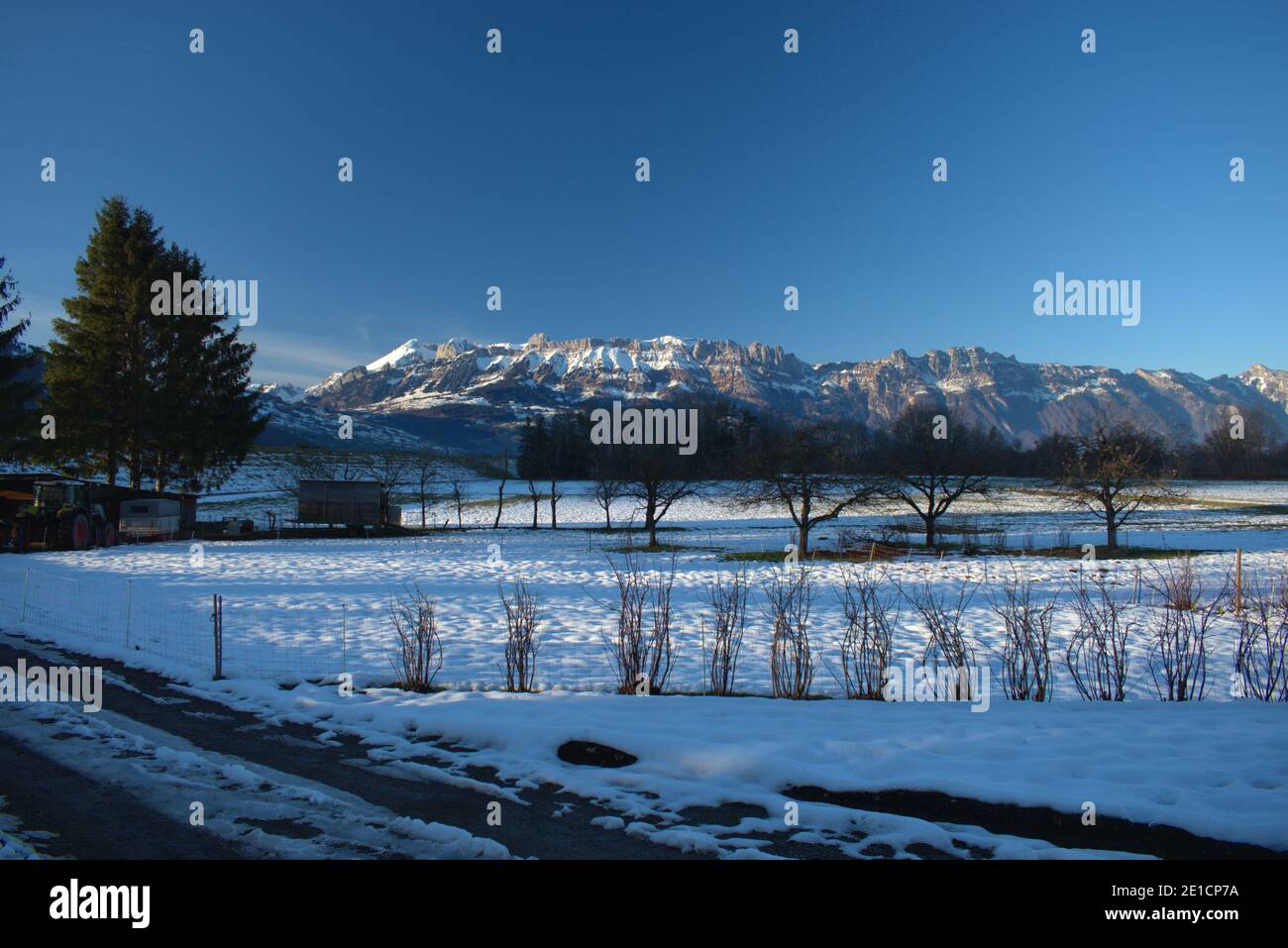 Winter panorama in Vaduz in Liechtenstein 16.12.2020 Stock Photo Alamy