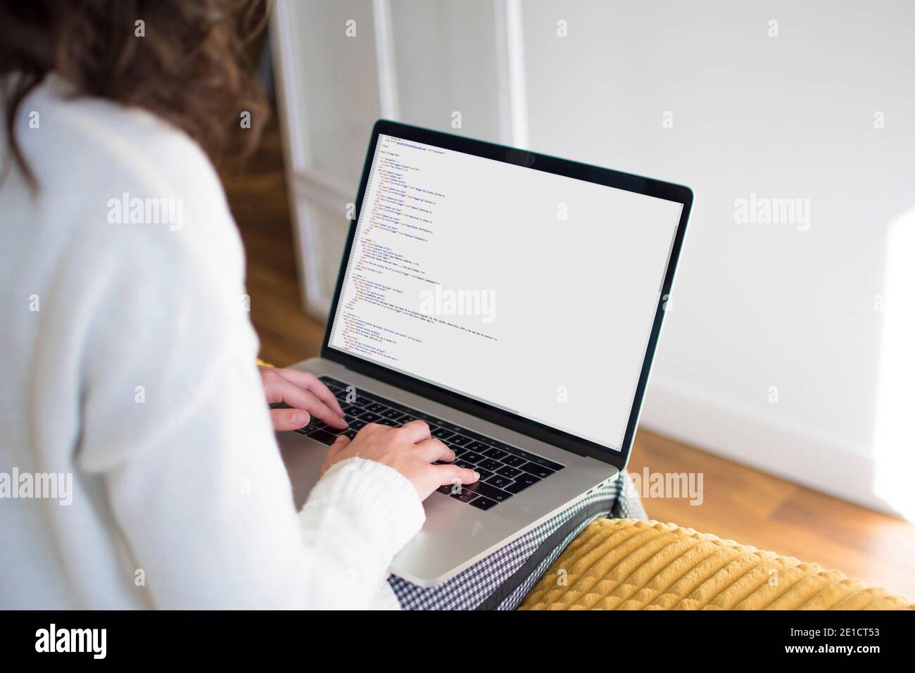 Woman working from home Stock Photo
