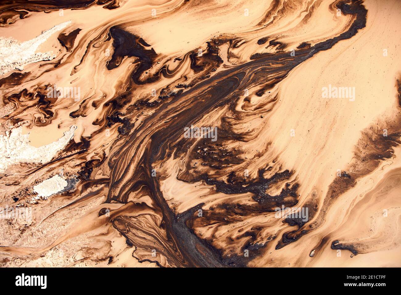 The tailings pond at the Syncrude mine north of Fort McMurray, Alberta
