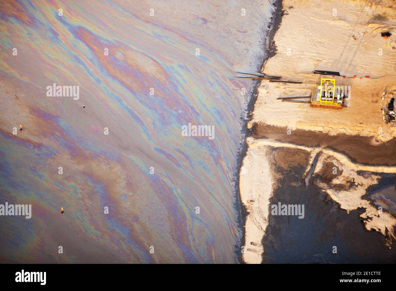The tailings pond at the Syncrude mine north of Fort McMurray, Alberta