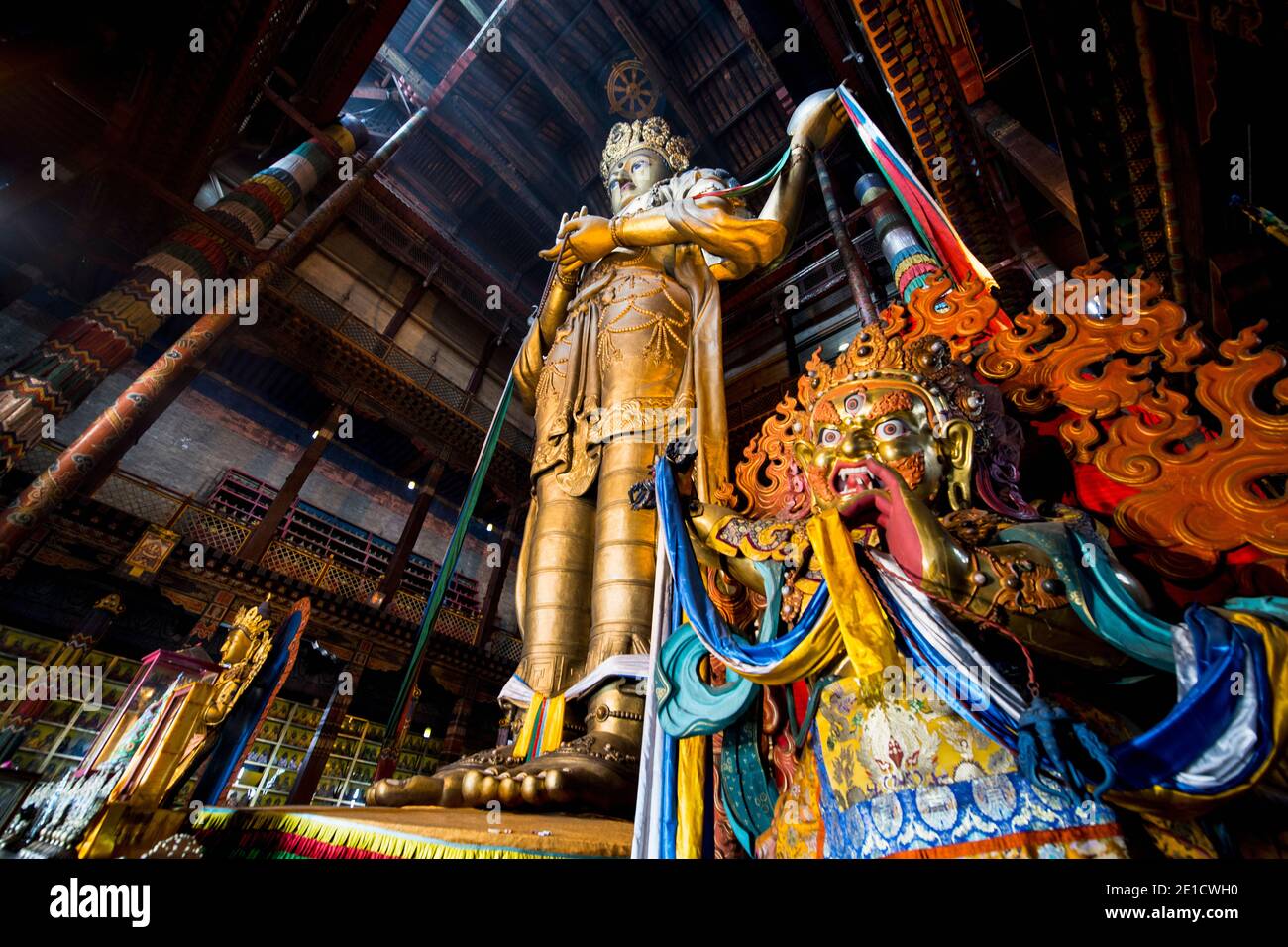 Golden Buddha statue, Ulaanbaatar, Mongolia Stock Photo Alamy