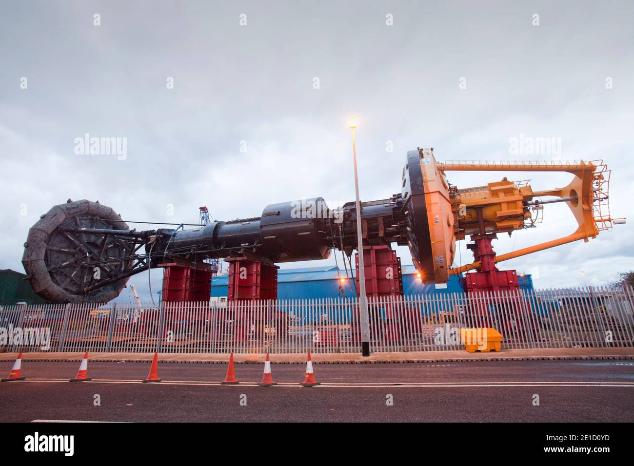 Powerbuoy A PB150 Power Buoy, wave energy device on the dockside in Invergordon ...