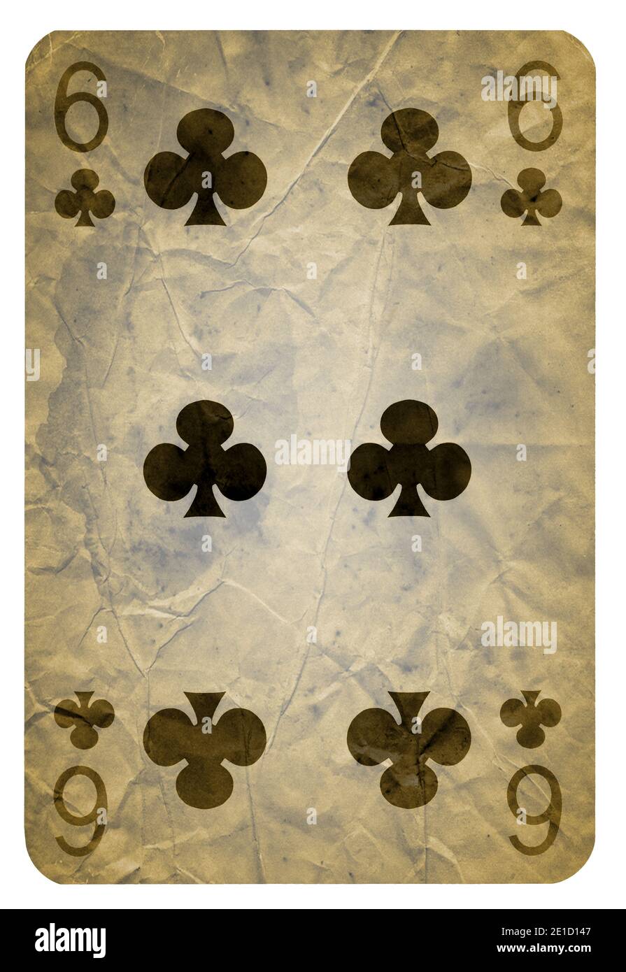 Vintage Playing cards of Clubs suit, isolated on white background ...