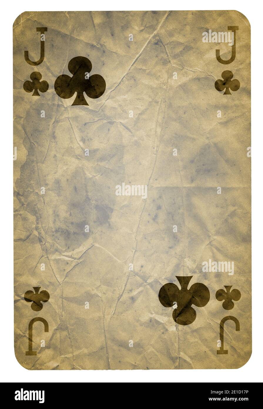 Vintage Playing cards of Clubs suit, isolated on white background ...