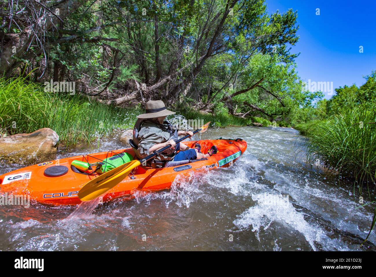 Kayaking the Verde River near Sedona, Arizona Stock Photo Alamy