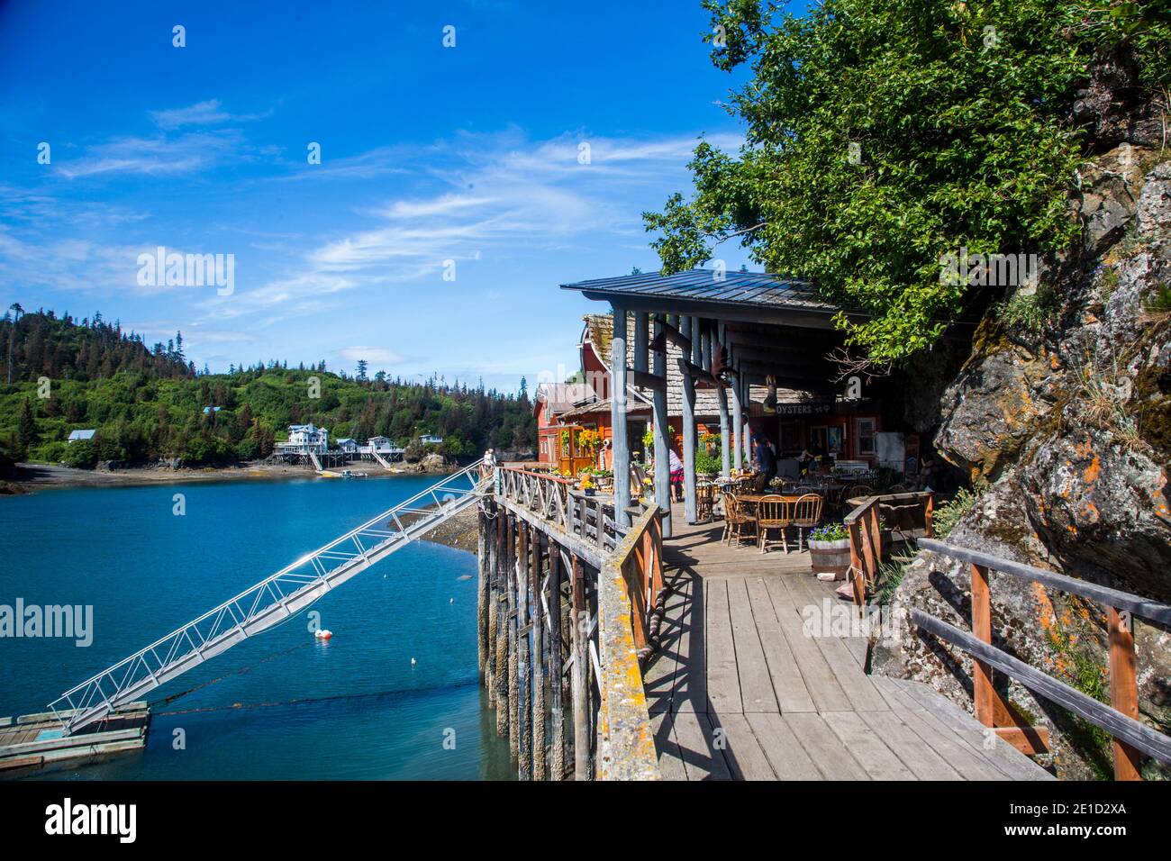 The small community of Halibut Cove near Homer in southern Alaska has