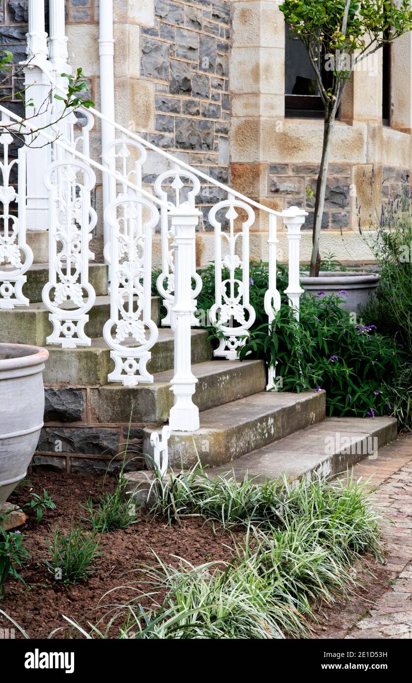 Wrought Iron Steps Stock Photo Alamy