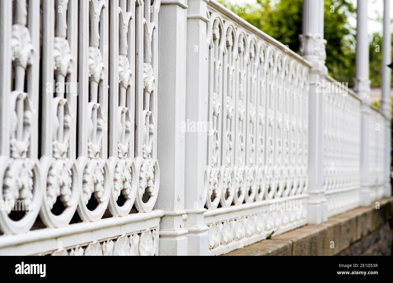 Cast wrought iron balustrade Stock Photo Alamy