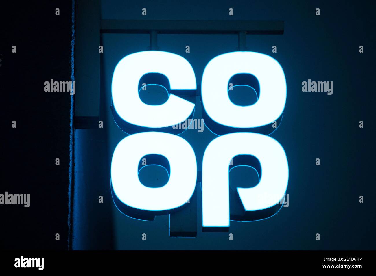 A Coop store sign Stock Photo Alamy