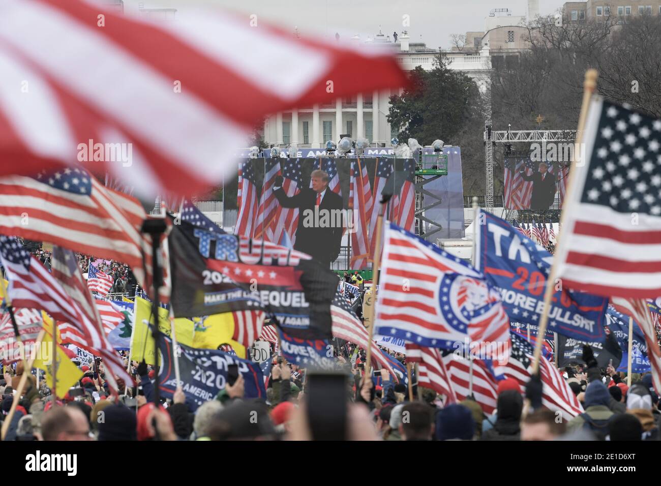 Washington, USA. 06th Jan, 2021. President Donald trump delivers remarks during a rally Save America March, today on January 06, 2021 at White House/Ellipse in Washington DC, USA. (Photo by Lenin Nolly/Sipa USA) Credit: Sipa USA/Alamy Live News Stock Photo