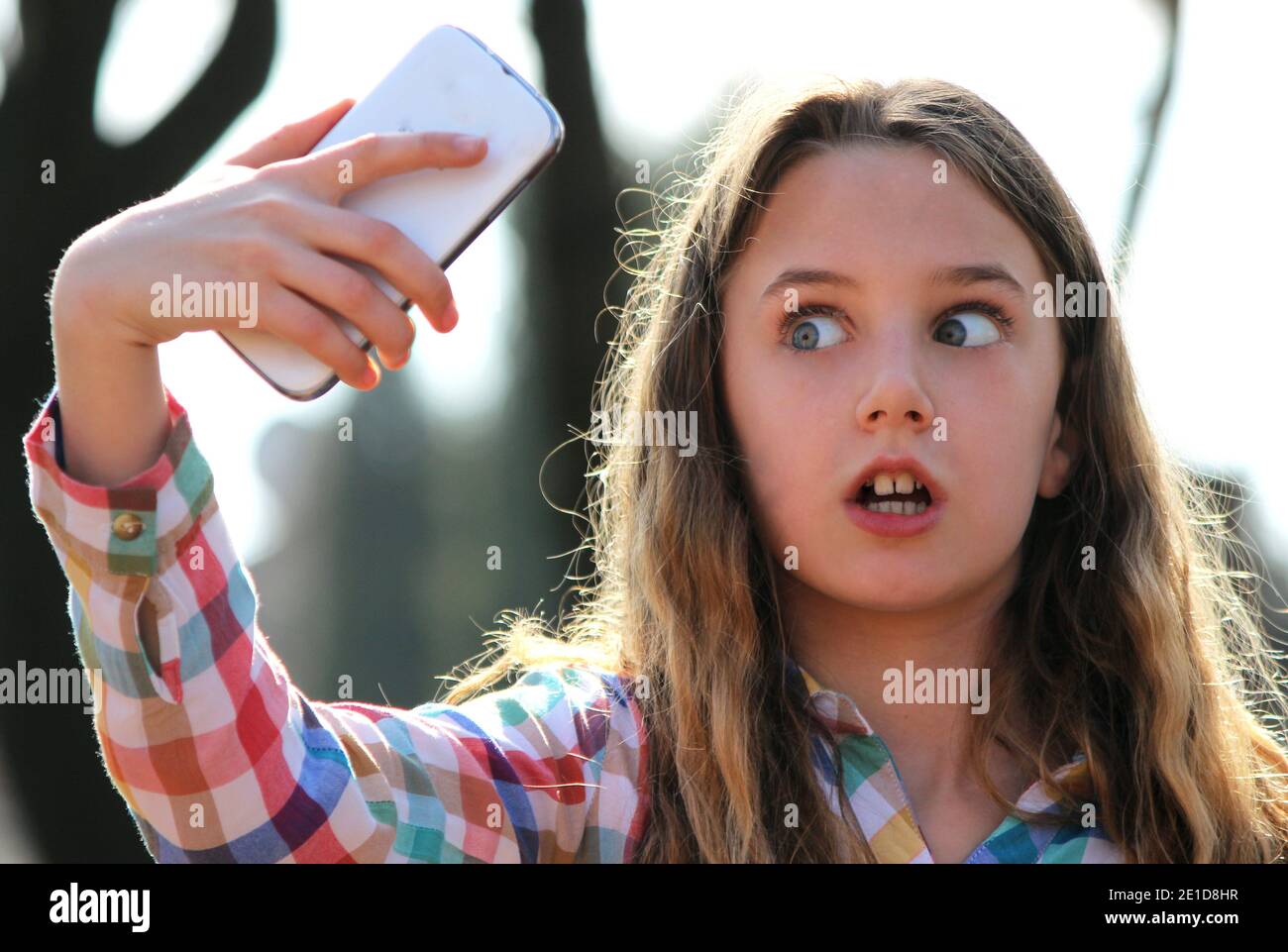 cute girl selfie sun Stock Photo - Alamy