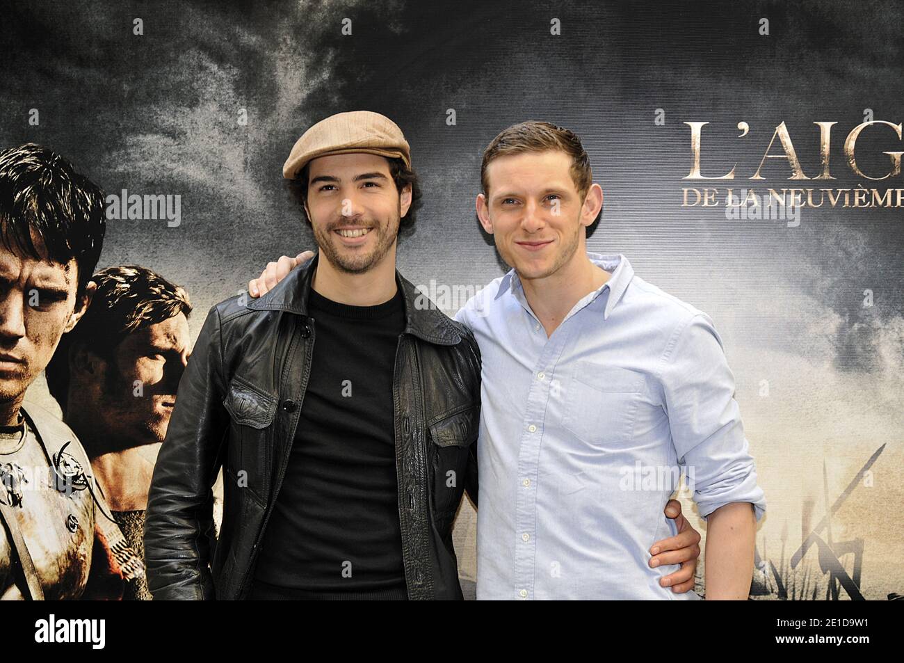 Bell and Tahar Rahim posing for a photocall for Kevin MacDonald's new movie ' The Eagle' (L'aigle de la neuvieme Legion) at the Royal Monceau hotel in Paris, France