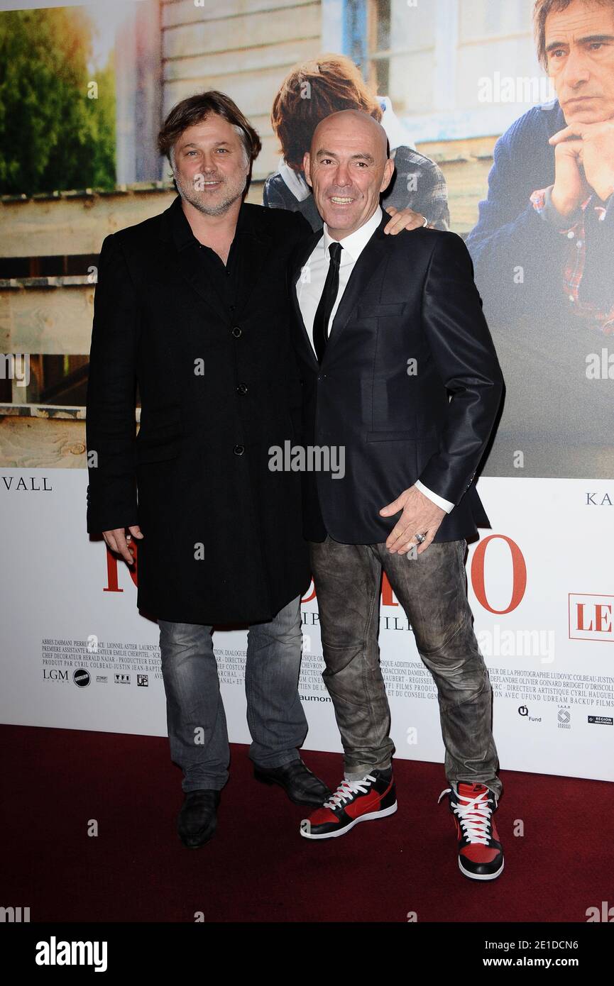 Denis Charvet and Philippe Corti attending the premiere of 'Le fils a ...
