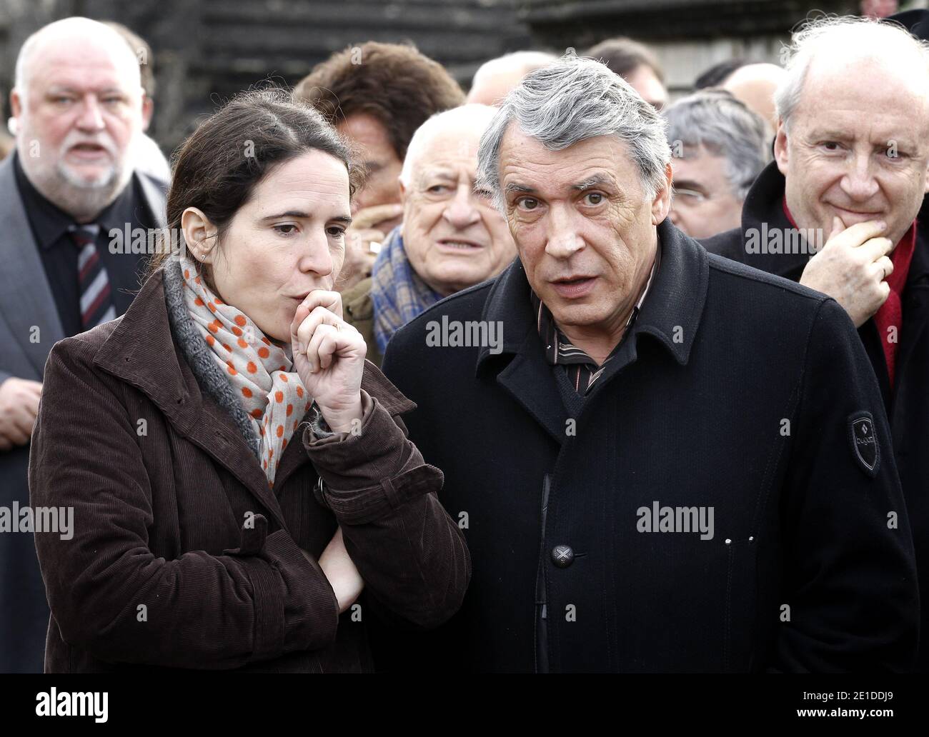 Mazarine Mitterrand Pingeot Daughter of Francois Mitterrand Mazarine Pingeot and son of Francois Mitterrand, Gilbert Mitterrand are pictured during ceremony marking the 15th anniversary of Francois Mitterrand's death in Jarnac, southwestern France, on January 8,