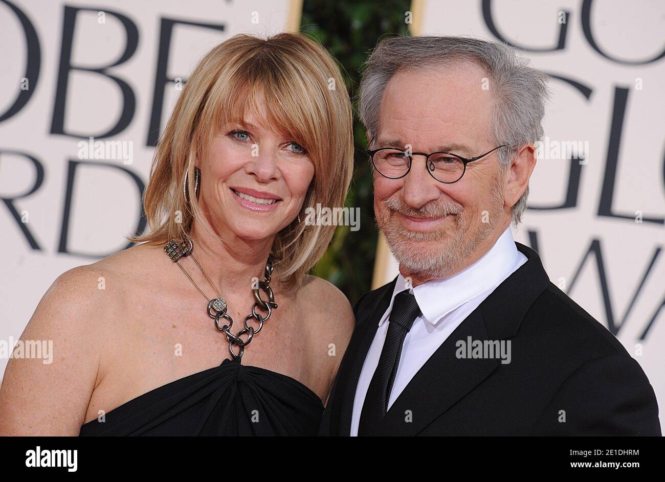 Kate Capshaw and Steven Spielberg arriving for the 68th Annual Golden