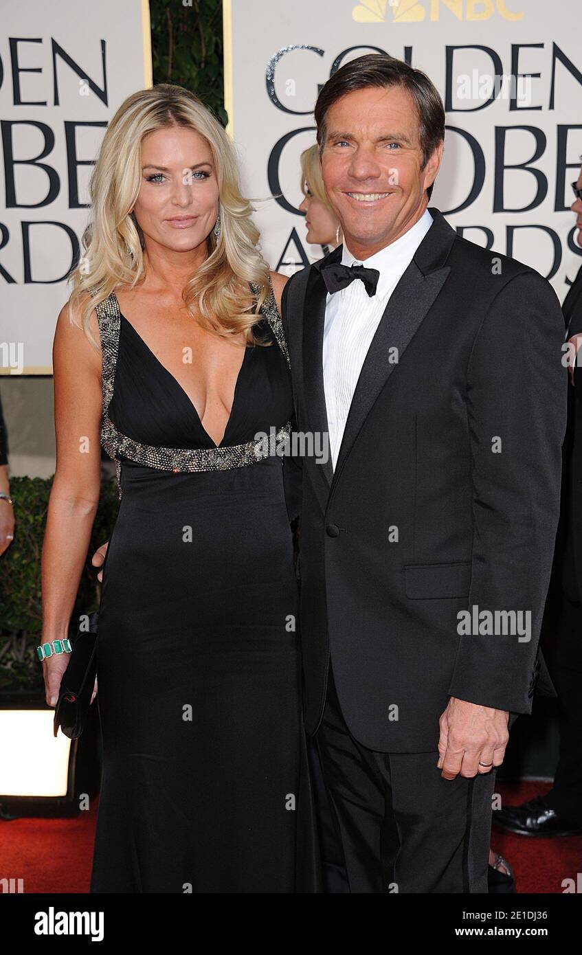 Kimberly Quaid and Dennis Quaid arriving for the 68th Annual Golden Globe Awards ceremony, held at the Beverly Hilton Hotel in Los Angeles, CA, USA on January 16, 2011. Photo by Lionel Hahn/ABACAUSA.COM Stock Photo