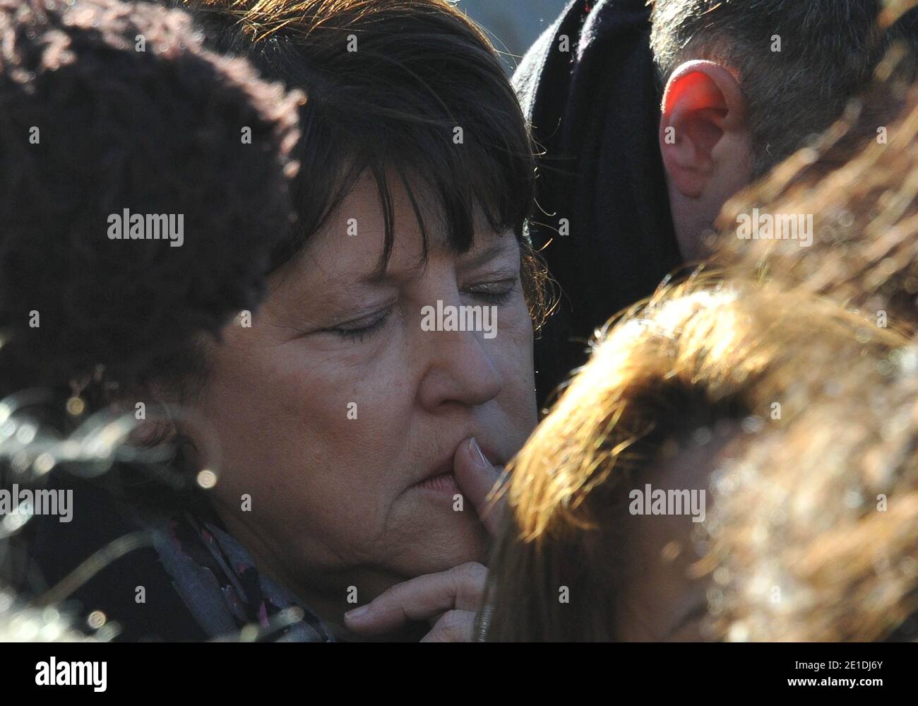 Martine Aubry attends a ceremony to pay tribute to Antoine de Leocour and Vincent Delory, killed last week in Niger, on January 15, 2011. Photo by Christophe Guibbaud/ABACAPRESS.COM Stock Photo