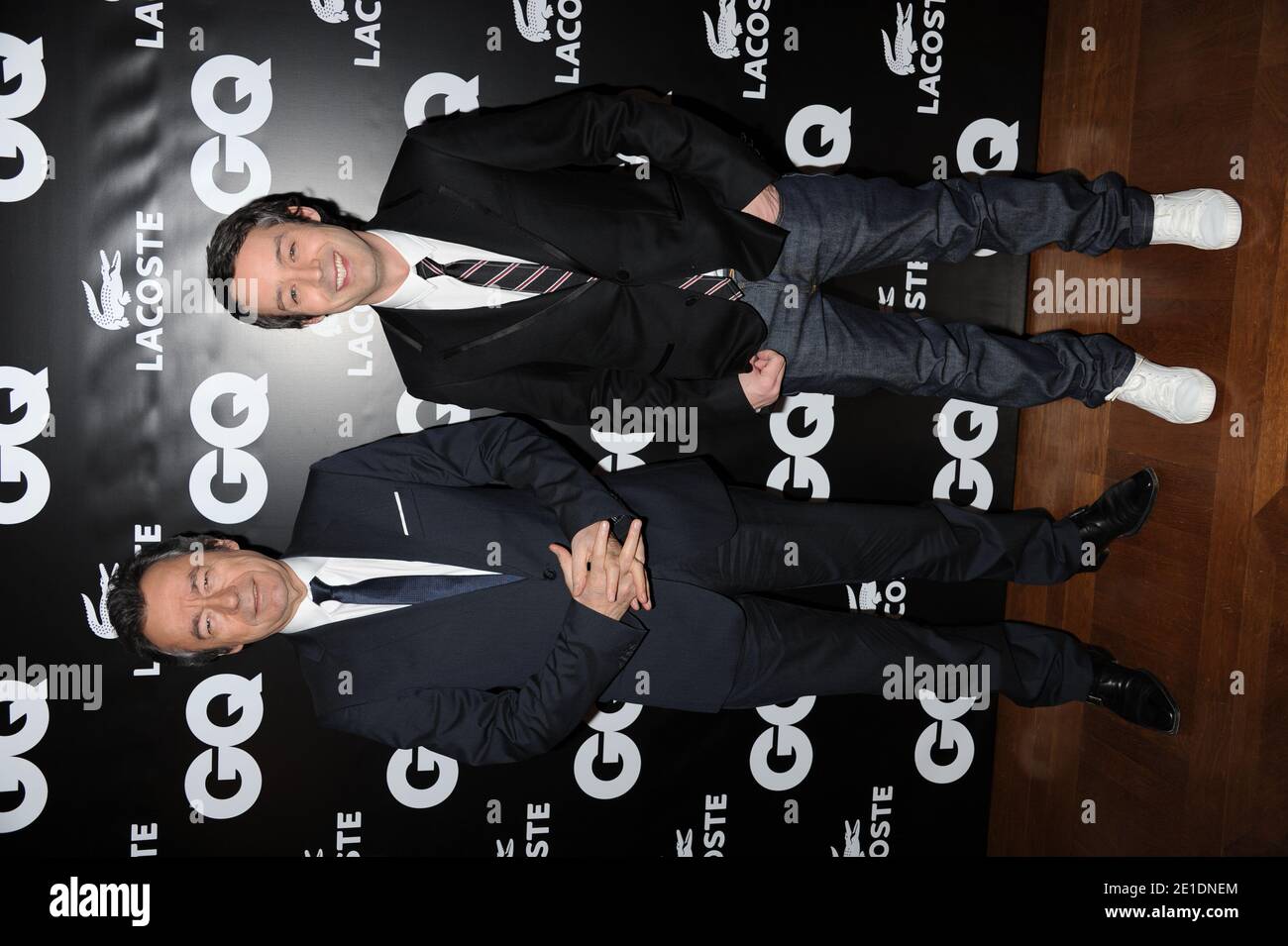 Yann Barthes and Michel Denisot attending GQ Man Of The Year 2010 Party  held at the Shangri La Hotel, in Paris, France, on January 19, 2011. Photo  by Nicolas GouhierABACAPRESS.COM Stock Photo -