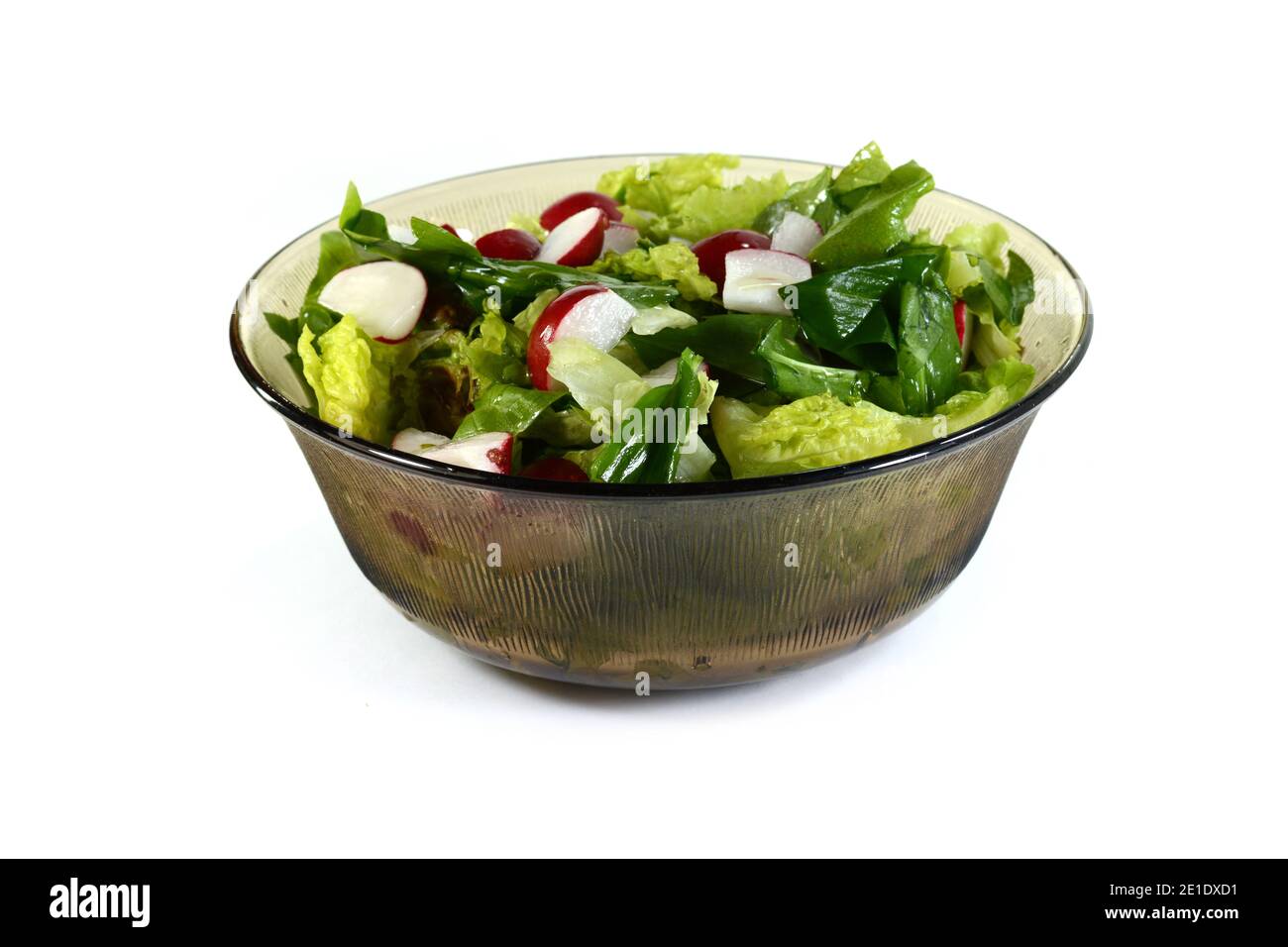 Mixed salad with Rocket leaves, Spinach,radishes, Letuce Stock Photo