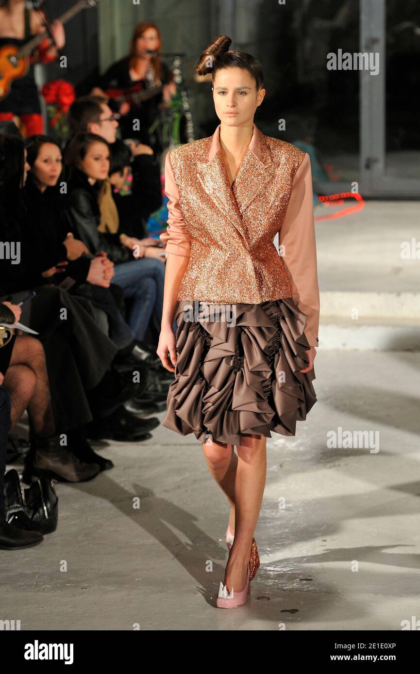A model displays a creation of Comoro's fashion designer Sakina M'Sa ...