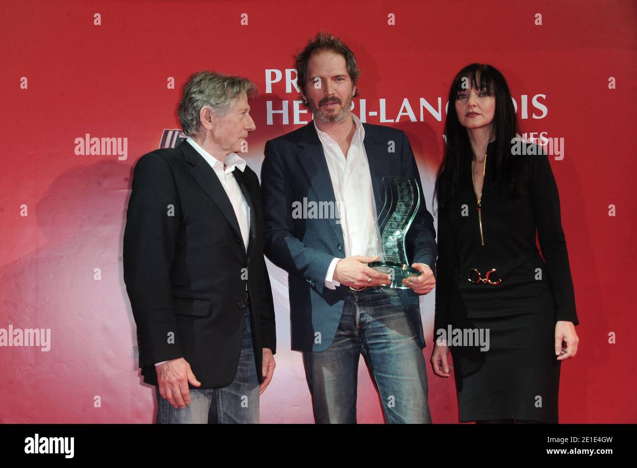 Roman Polanski, Maria De Meideros and Christopher Thompson attend the 6th Price Henri Langlois ceremony in Vincennes, near Paris, France, on January 31, 2011. Photo by Giancarlo Gorassini/ABACAPRESS.COM Stock Photo