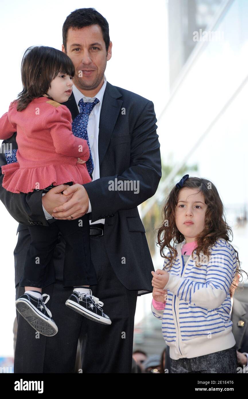 Actor Adam Sandler with his daughters Sunny Madeline and Sadie Madison
