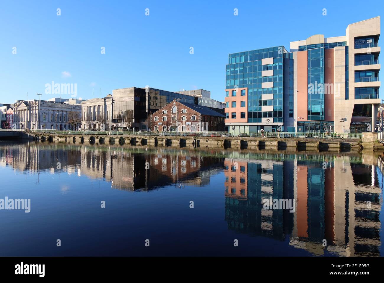 Businesses in Lapps Quay, Cork Stock Photo