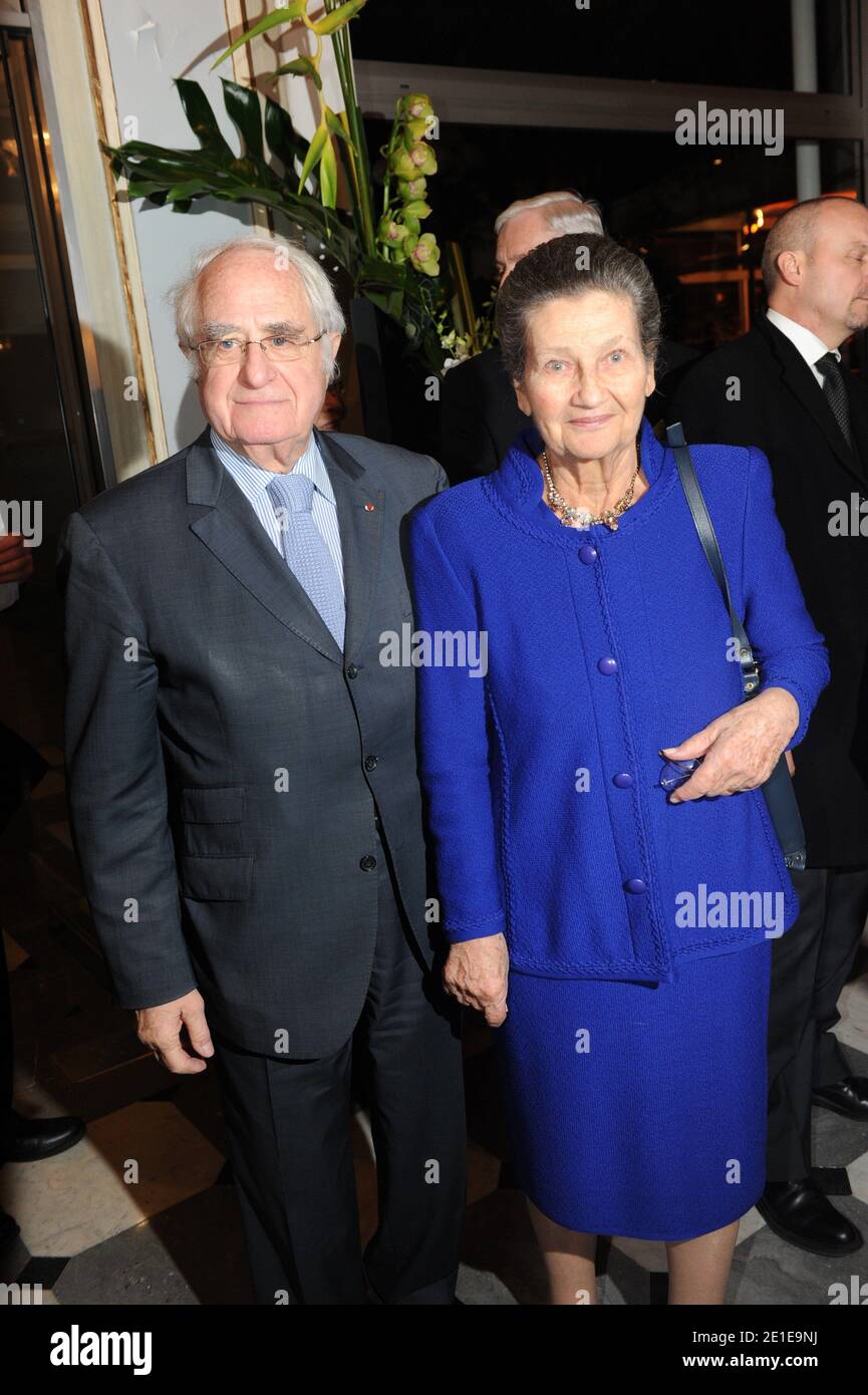 Antoine and Simone Veil arriving at the 'Crif' (French Jewish community representative council) annual dinner, held at Pavillon d'Armenonville, in Paris, France on February 9, 2011. Photo by Mousse/ABACAPRESS.COM Stock Photo