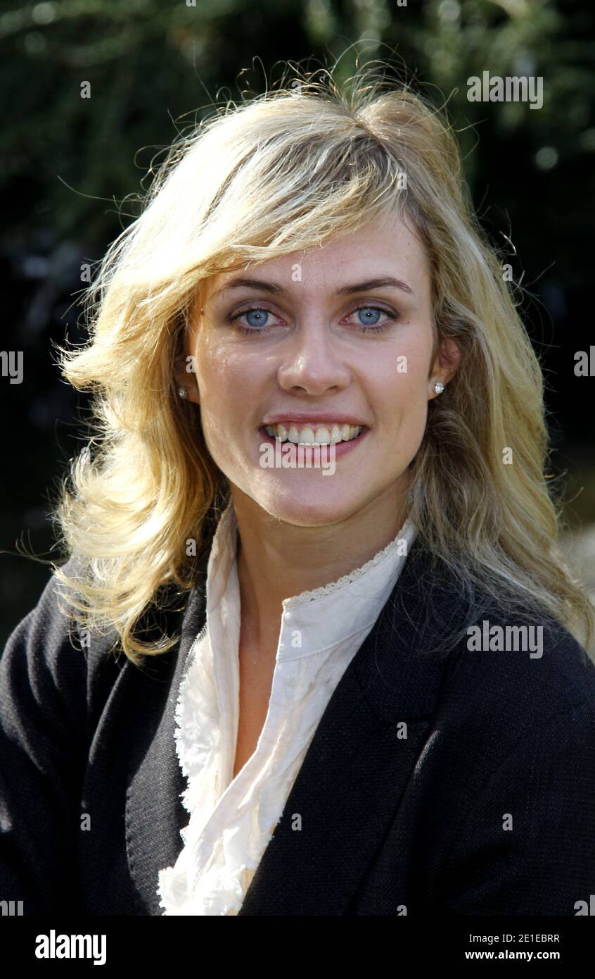 Virginie Desarnauts posing during the 13th Luchon Television Film Festival in Luchon, France on February 11, 2011. Photo by Patrick Bernard/ABACAPRESS.COM Stock Photo
