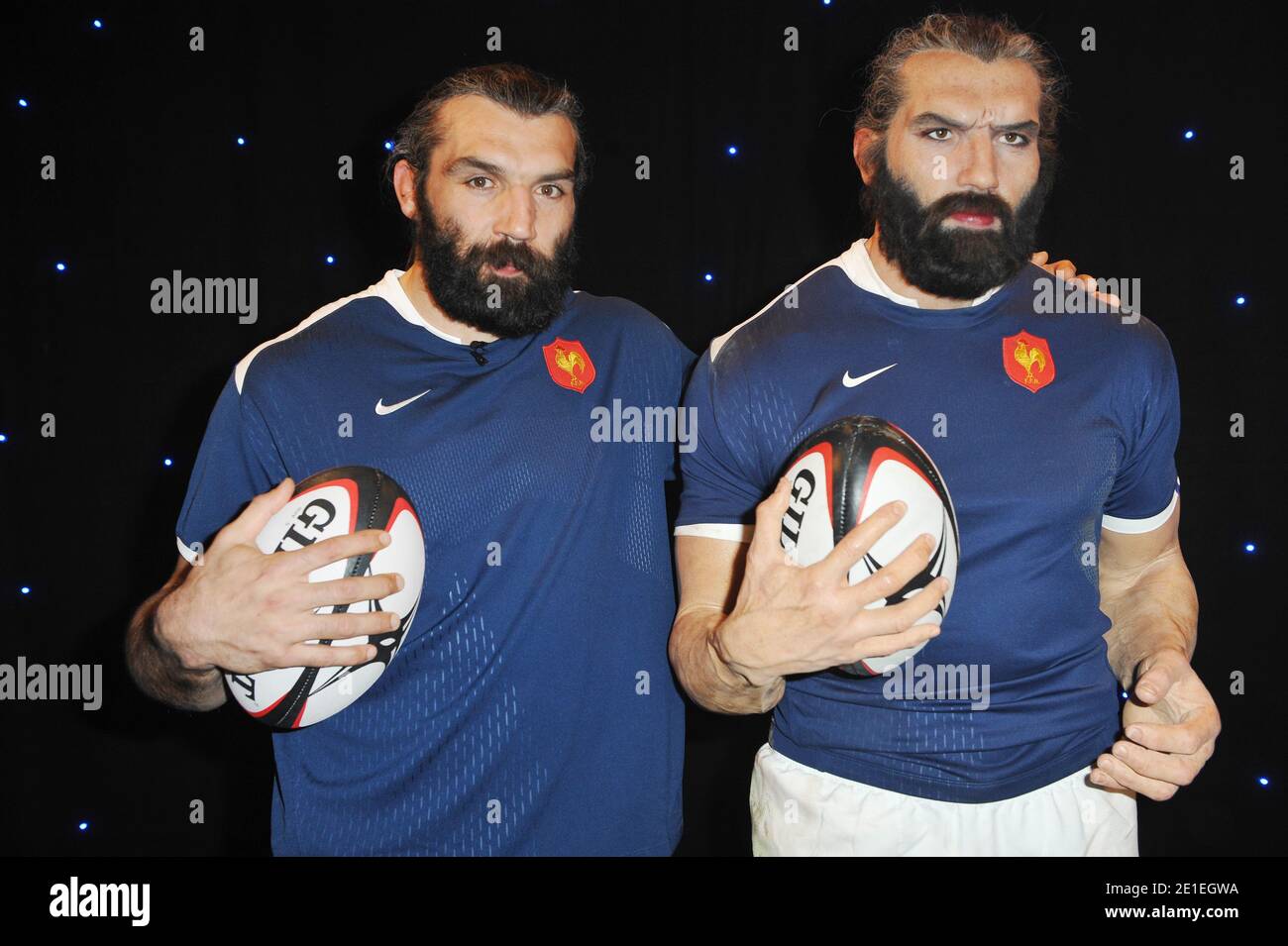 Sebastien Chabal unveils his wax figure at Musee Grevin in Paris, France on February 17, 2011. Photo by Thierry Orban/ABACAPRESS.COM Stock Photo
