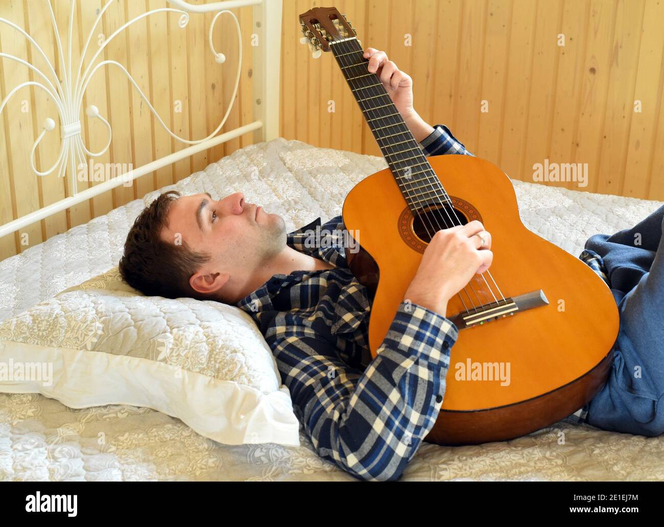 Laying guitar hi-res stock photography and images - Alamy