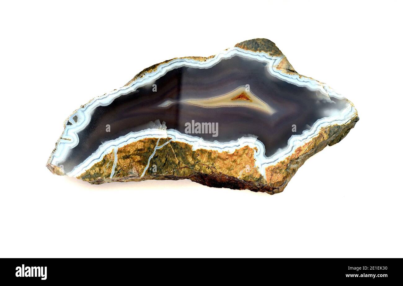 Agate mineral (Chalcedony variety). Found in Russia Stock Photo