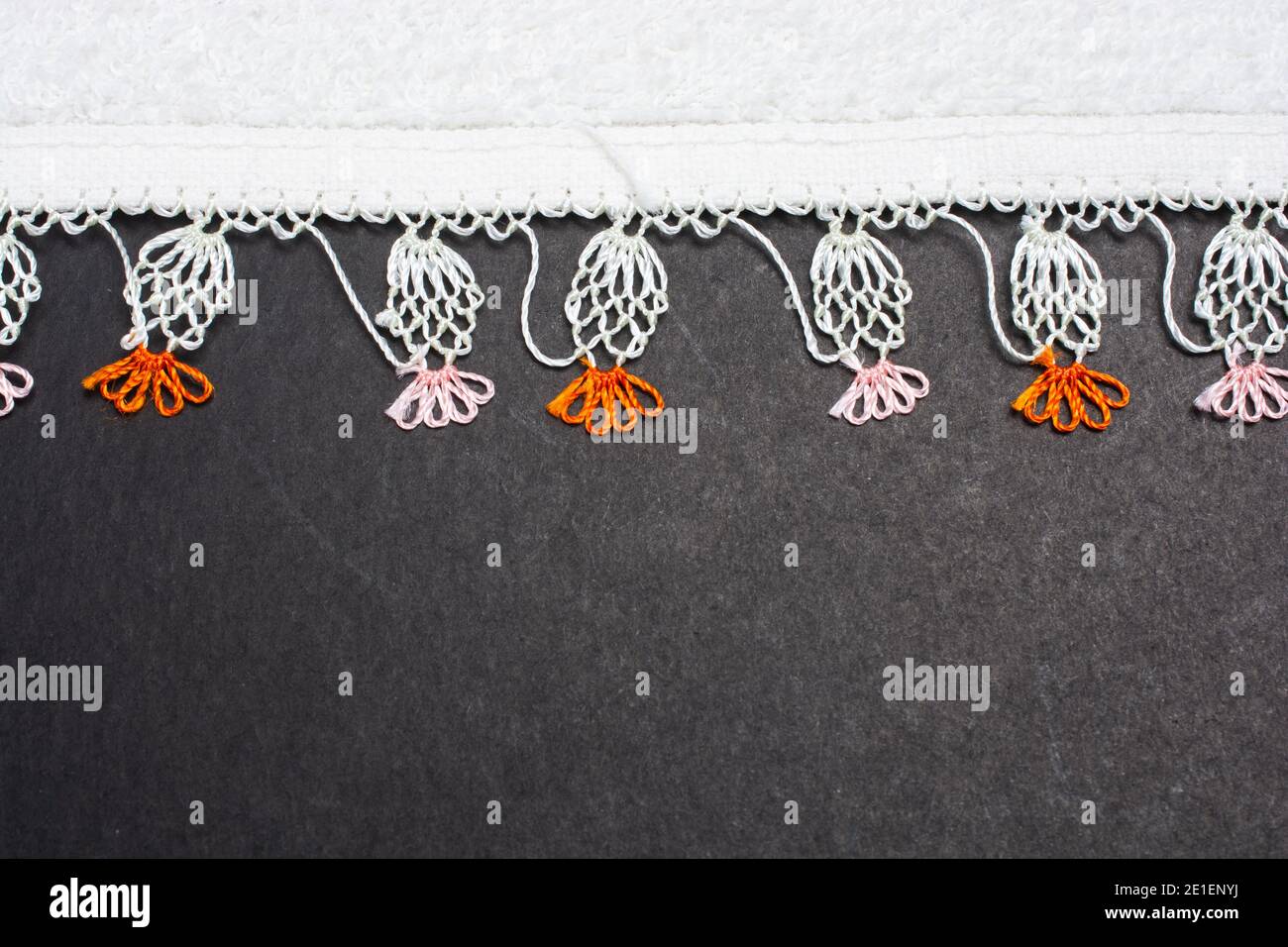 Turkish needle work embroidery Ornamental with lace patterns, details