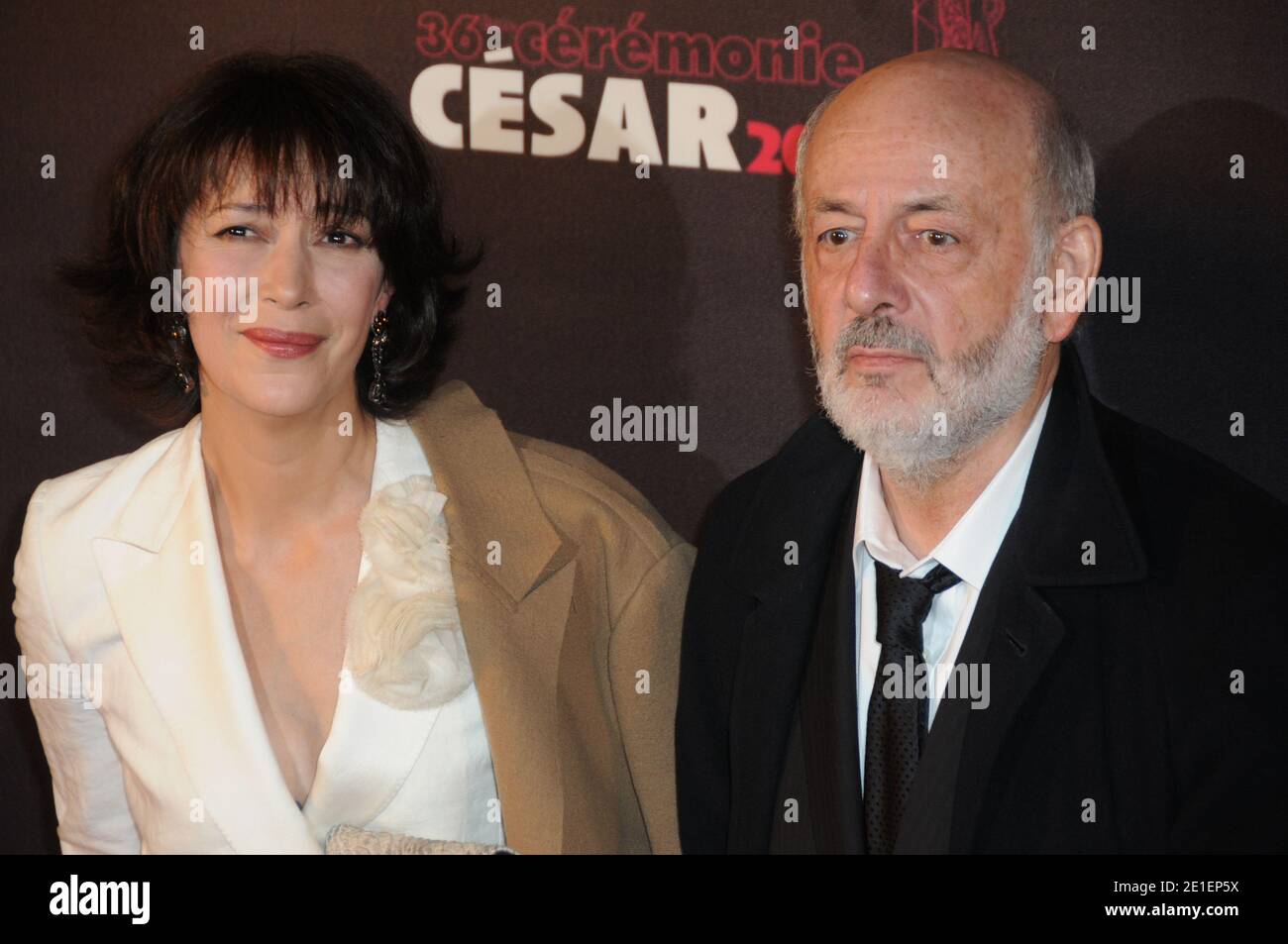 Anne Alvaro and Bertrand Blier arriving to the 36th annual Cesar Awards ceremony held at the Theatre du Chatelet in Paris, France on February 25, 2011. Photo by Mireille Ampilhac/ABACAPRESS.COM Stock Photo